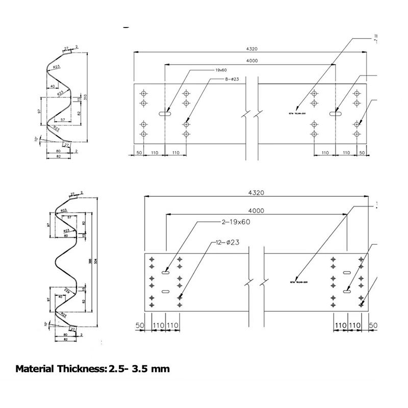 2-wave & 3-wave guardrail roll forming machine