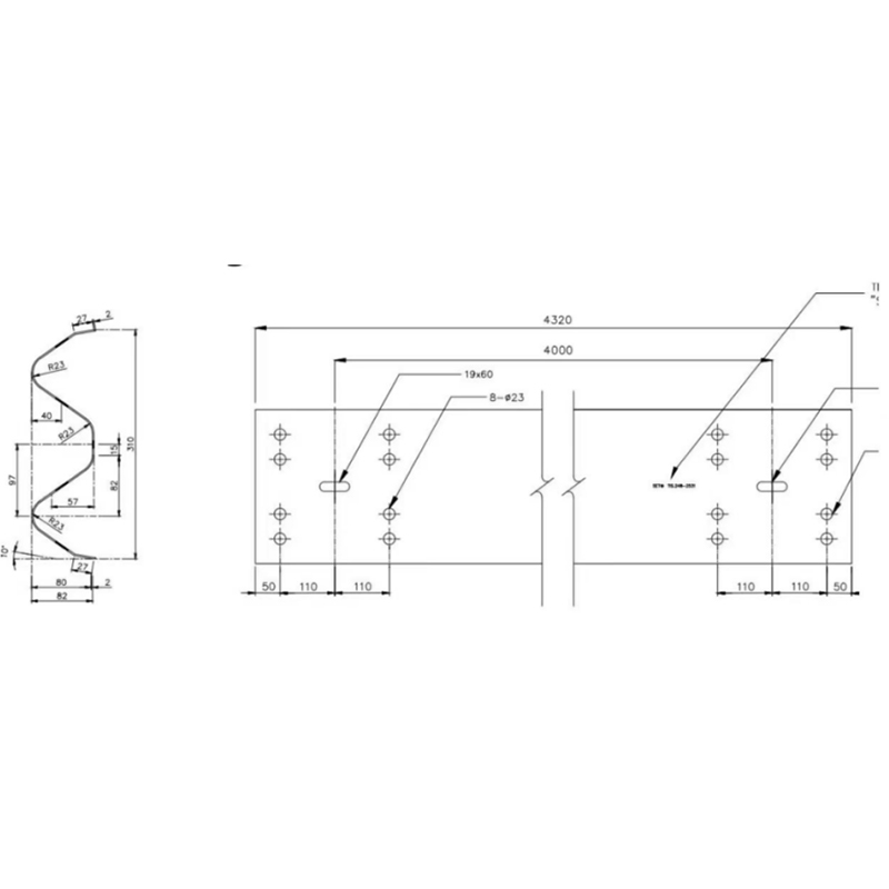 W‑Beam Guardrail Roll Forming Machine
